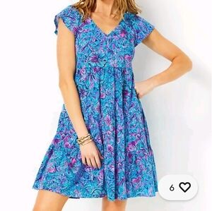 Lilly Pulitzer Blue and Pink Mini Dress